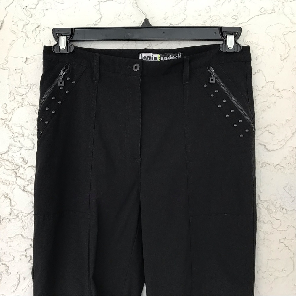 ✨Jamie Sadock Tapered Golf/Athletic Pants Black Studs, Sz8 - Picture 2 of 5